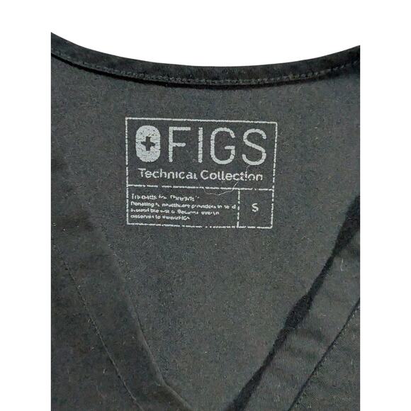 Figs Technical Collection Top Black Women’s Small Women's Scrubs Healthcare - Picture 4 of 5